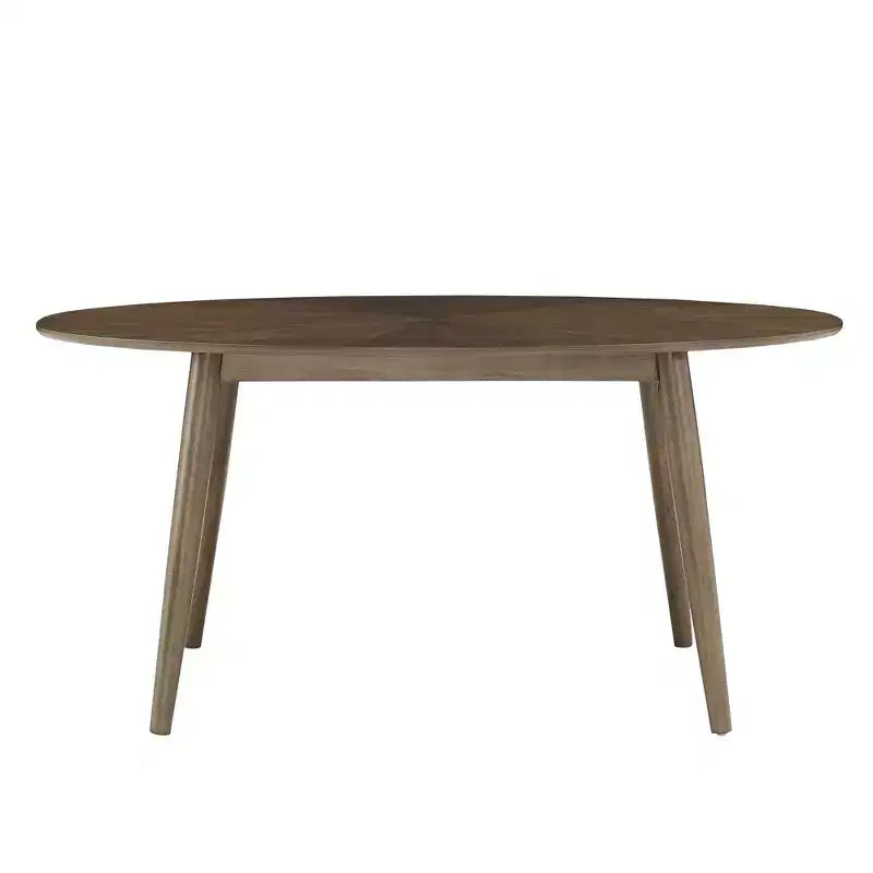 Jonas 63 Mid-Century Walnut Oval Dining Table - Walnut - iNSPIRE Q
