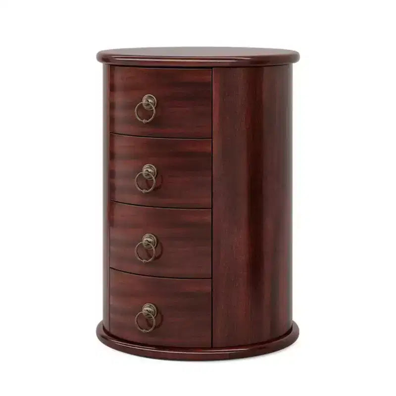 GDFStudio Lytton Mid-Century Modern Solid Wood Nightstand with 4 Drawers