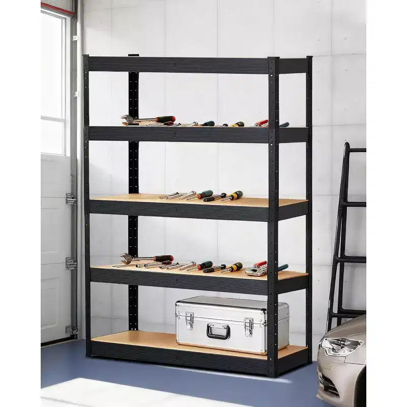 5-Tier Heavy Duty Metal Shelving Unit, Adjustable Garage Storage Rack 2000 lbs Capacity for Garage Warehouse Basement