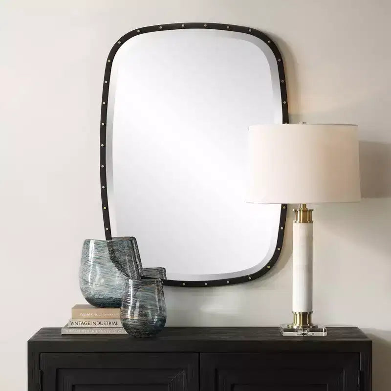 Uttermost Benedo Black 26 x 36 Rectangular Wall Mirror