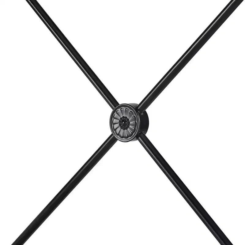 Nelley Double X Black Metal Queen Bed - Black - iNSPIRE Q