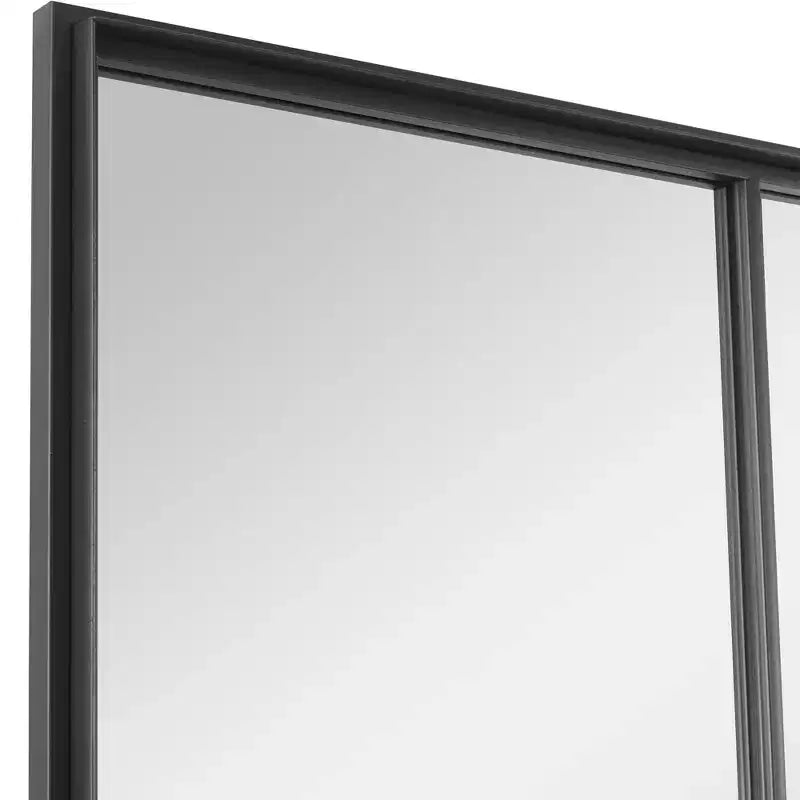 Uttermost Rousseau Wrought-Iron Black 30 x 60 Wall Mirror