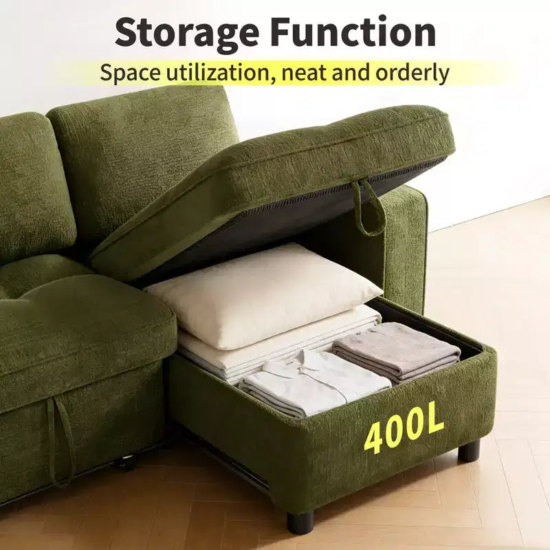 Dyonery Convertible Storage Sofa Bed