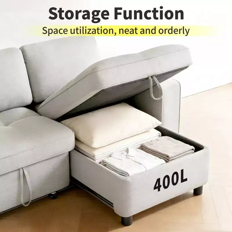 Dyonery Convertible Storage Sofa Bed