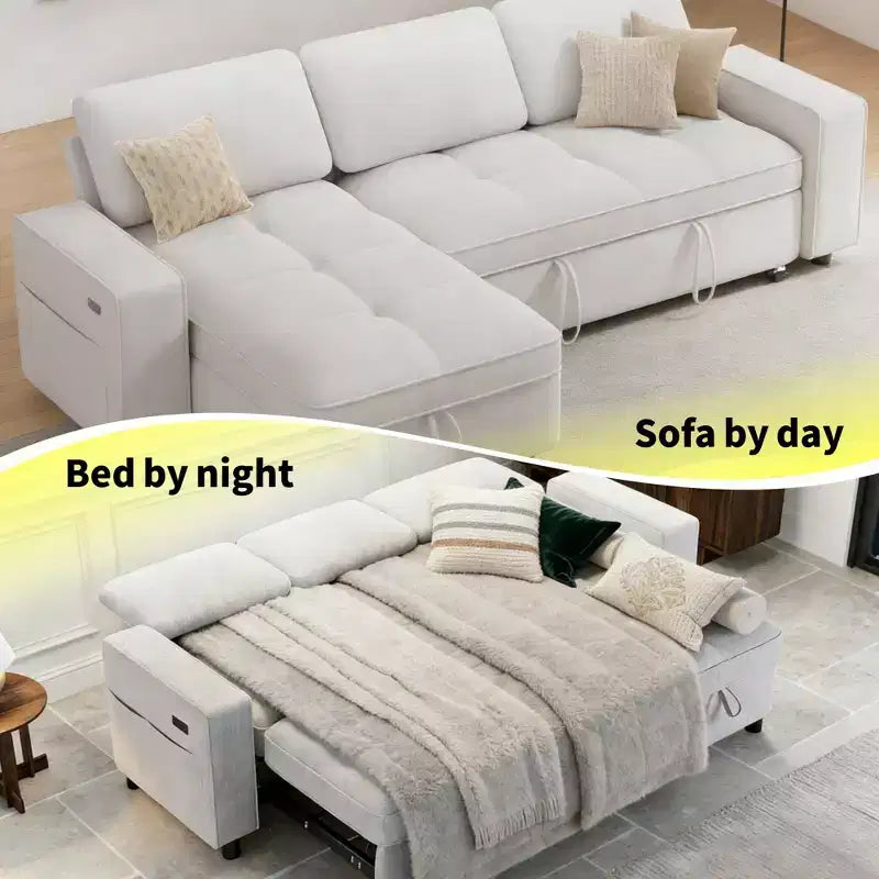 Dyonery Convertible Storage Sofa Bed