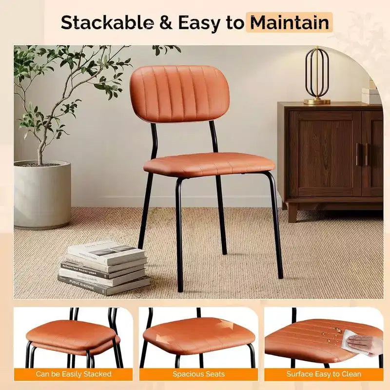 Karl Home Upholstered Stackable Chair (Set Of 2)