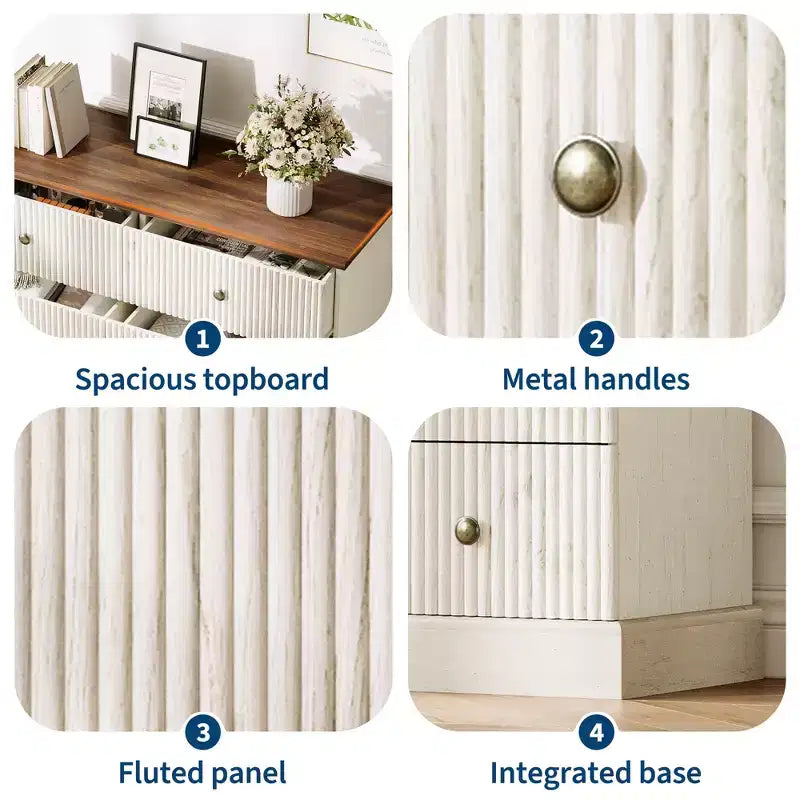6 Dresser for Bedroom, 47 in Wide Drawer Dresser with Storage Freestanding
