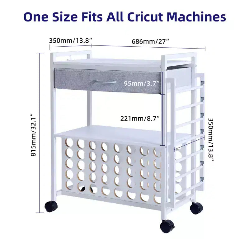 Craft Organizers and Storage Cart, Vinyl Roll Storage and Organization Holder, Spacious Design, for Craft Room