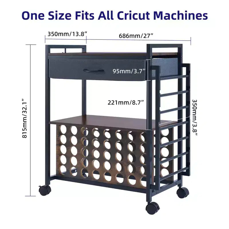 Craft Organizers and Storage Cart, Vinyl Roll Storage and Organization Holder, Spacious Design, for Craft Room