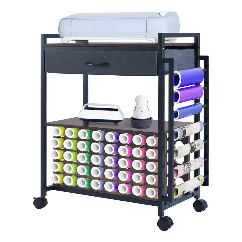 Craft Organizers and Storage Cart, Vinyl Roll Storage and Organization Holder, Spacious Design, for Craft Room