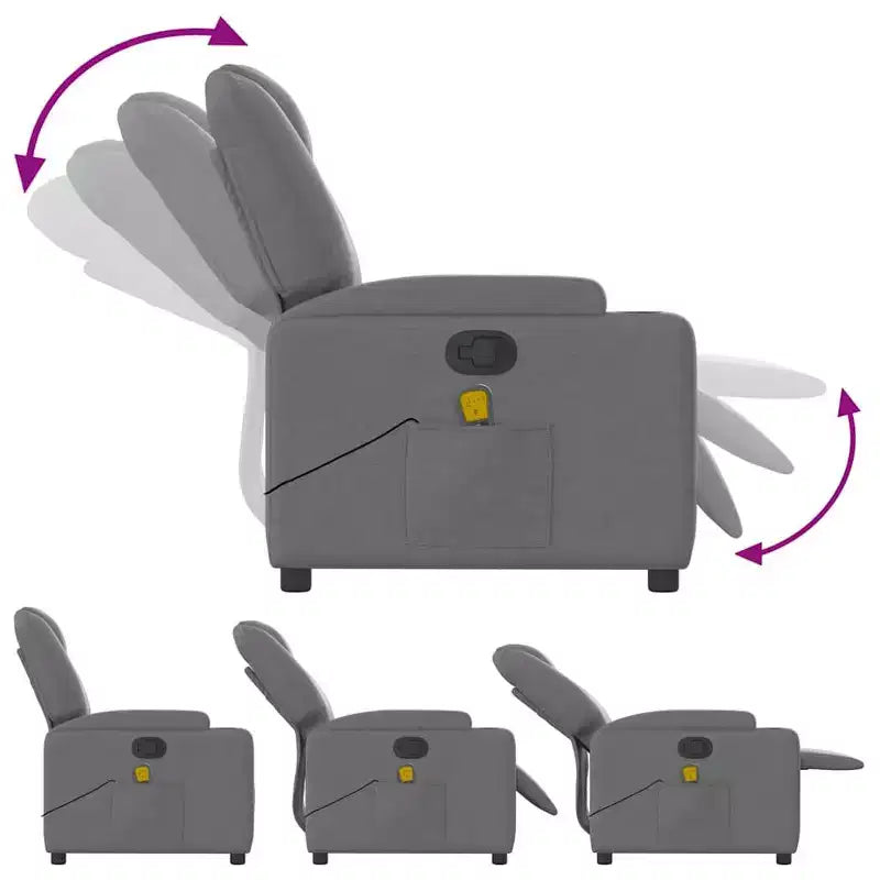 vidaXL Recliner Chair 100% Polyester, Metal, Plywood Single