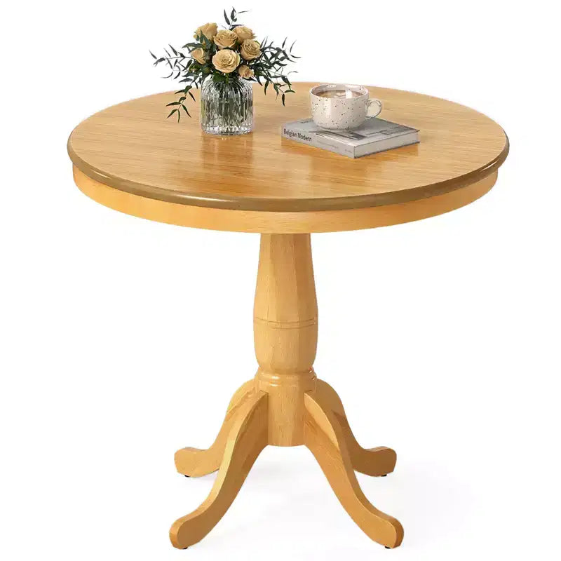 Costway 32 Round Pedestal Dining Table High Top Ped Table Kitchen Dining Room