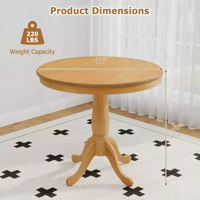 Costway 32 Round Pedestal Dining Table High Top Ped Table Kitchen Dining Room