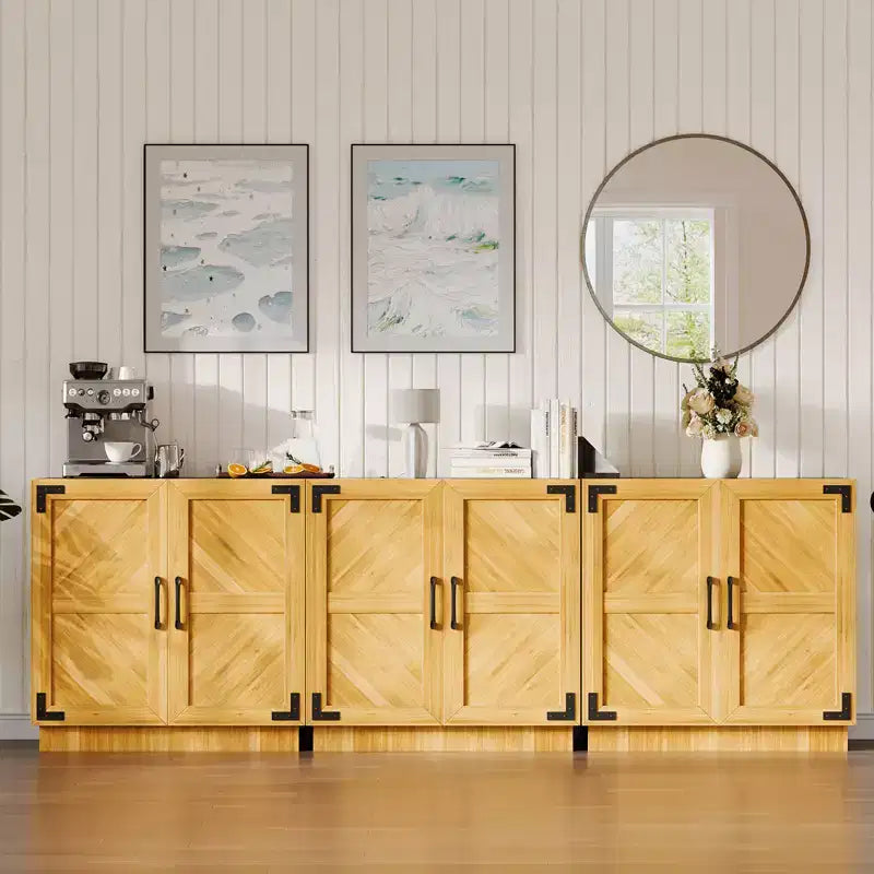 Garvee 31.5 Sideboard Buffet Cabinet with Storage, Kitchen Buffet Storage Cabinet Coffee Bar with Doors&Adjustable Shelf, for Living&Dining Room