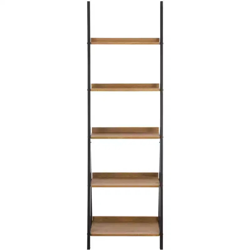 Isaac Iron/Wood Shelf - Natural/Black - SEI