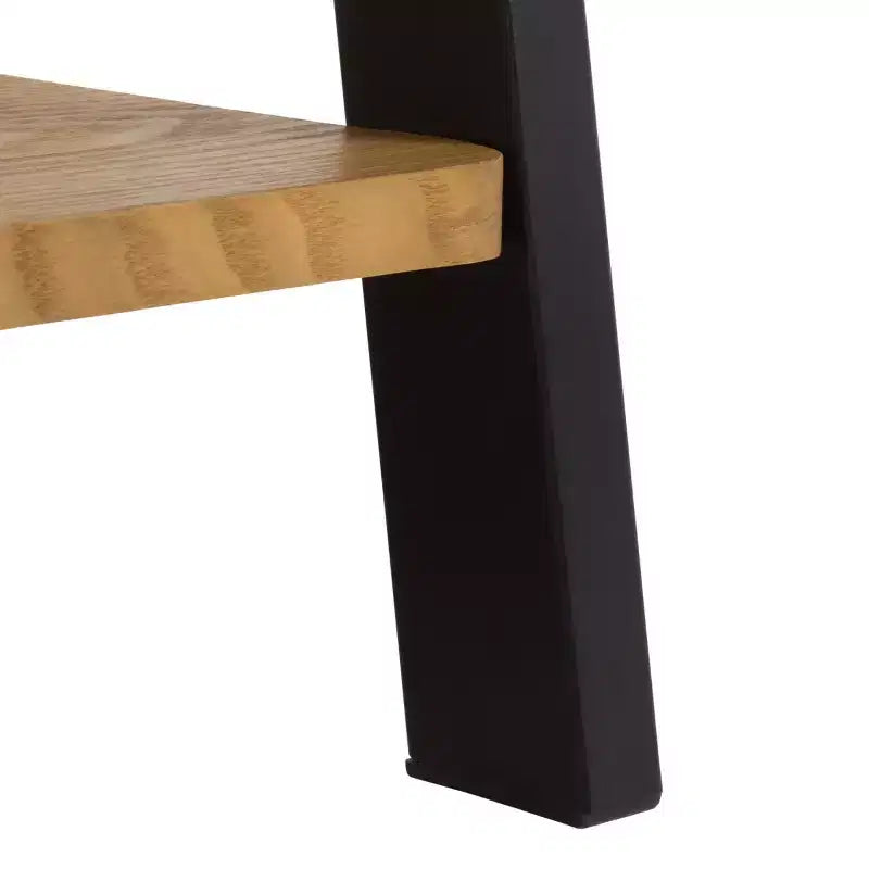 Isaac Iron/Wood Shelf - Natural/Black - SEI
