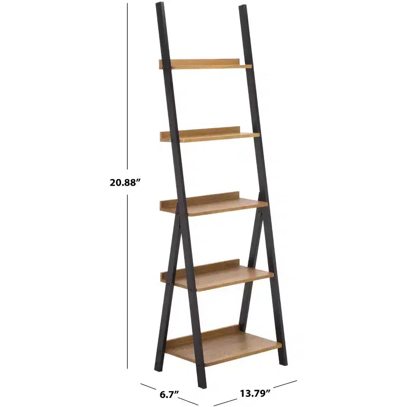 Isaac Iron/Wood Shelf - Natural/Black - SEI