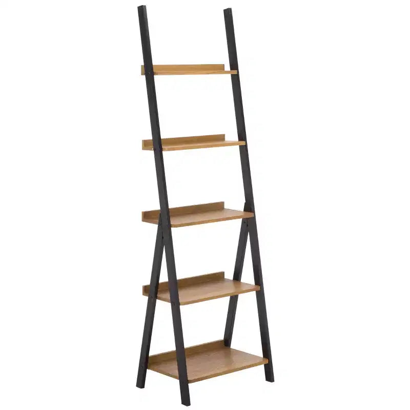 Isaac Iron/Wood Shelf - Natural/Black - SEI