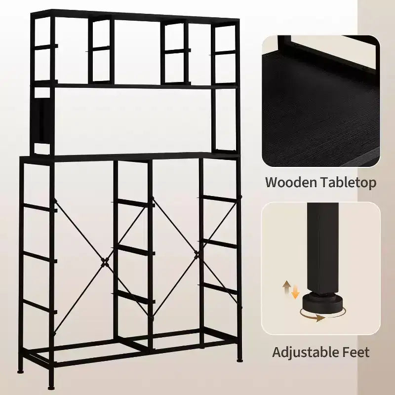 12 Drawer Fabric Dresser, Open Shelves, Metal Frame, for Bedroom, Hallway
