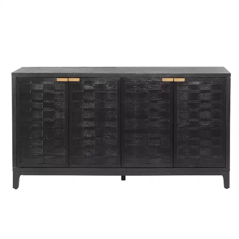 Christopher Knight Home Gree 59'' Mid-Century Modern 3D Woven 4-Door Sideboard Cabinet