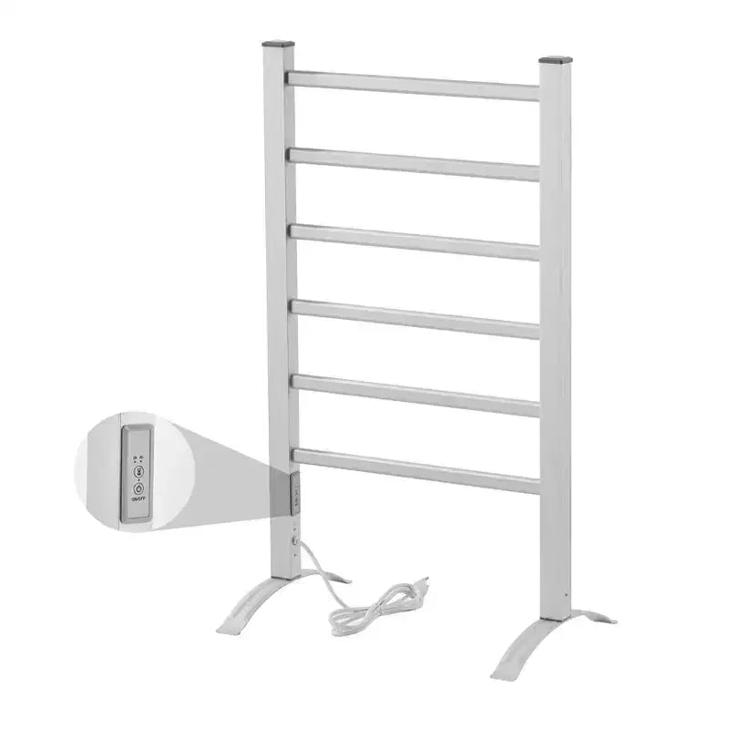 6-Bar Towel Warmer, Freestanding or Wall Mounted Bathroom Heater,Plug-in Towel Rack, IP56 Waterproof for Bathroom, Spa
