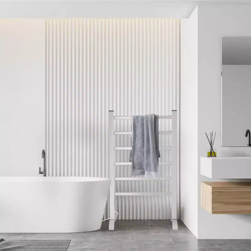 6-Bar Towel Warmer, Freestanding or Wall Mounted Bathroom Heater,Plug-in Towel Rack, IP56 Waterproof for Bathroom, Spa