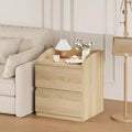 Nightstand, Modern Bed Side Table, 2 Drawer, Handle-Free Design, for Living Room