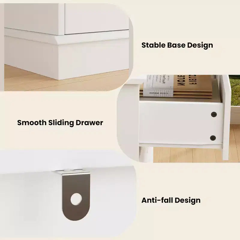 8 Drawer Double Dresser, Modern Wide Wooden Chest, Anti-Tip Device, Large Clothing Storage Cabinet, for Living Room, Entryway