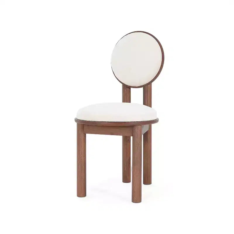 Christopher Knight Home Set of 2 Eliza Contemporary Upholstered Rubberwood Armless Dining Chairs Walnut/Beige