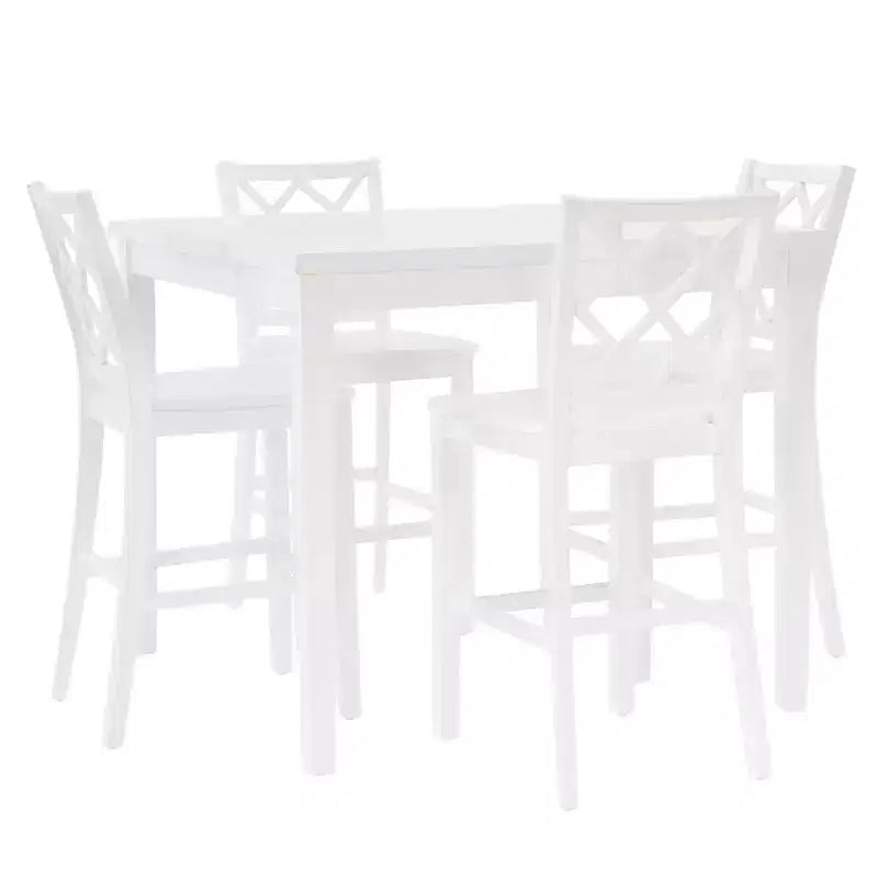 Powell 5pc Shelby Square Counter Height Dining Set White