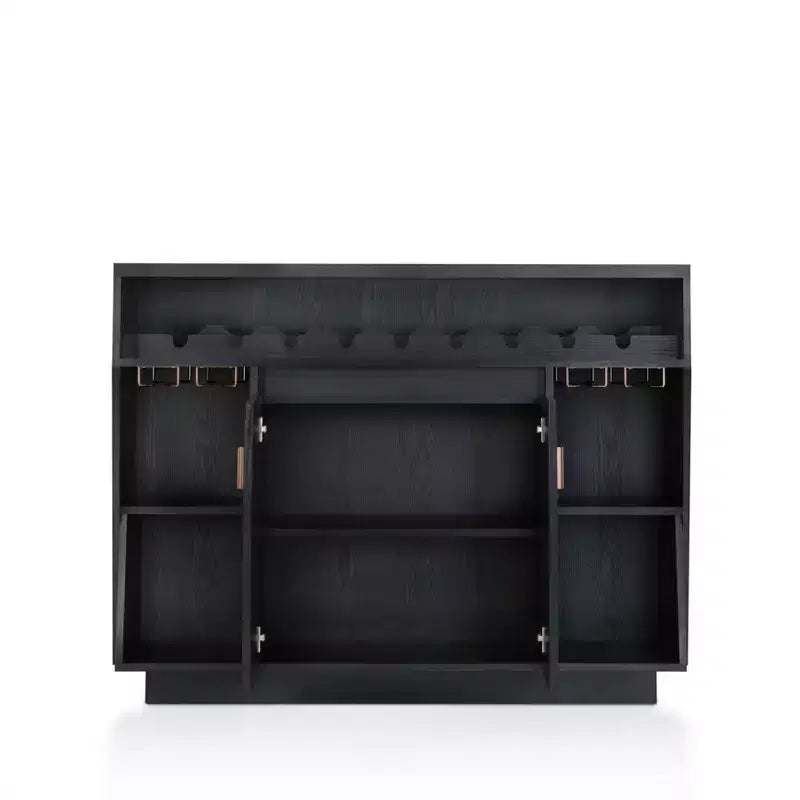 Veritte Contemporary 9 Bottle Buffet Black - miBasics