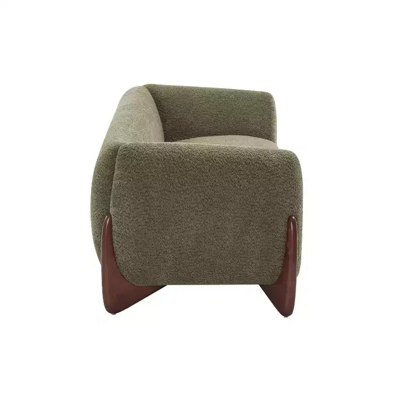 Christopher Knight Home Lucy Modern Upholstered 3 Seater and 2 Seater Combined Sofa Set Green