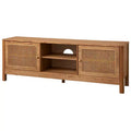 Lifestorey Sheldon Natural Cane Rectangle TV Stand Up to 70" TV Natural
