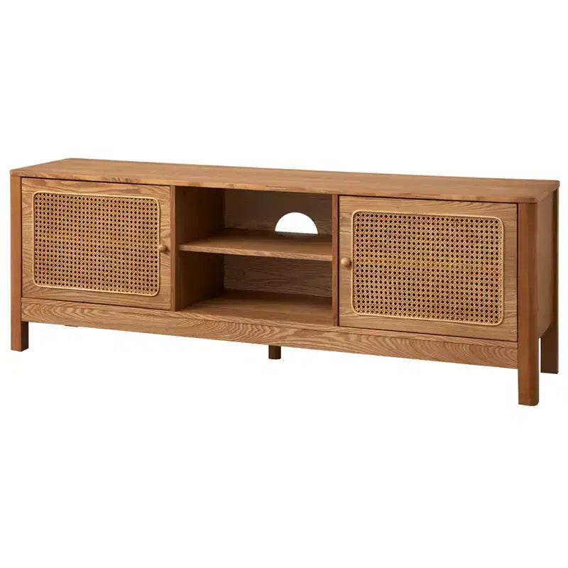 Lifestorey Sheldon Natural Cane Rectangle TV Stand Up to 70" TV Natural