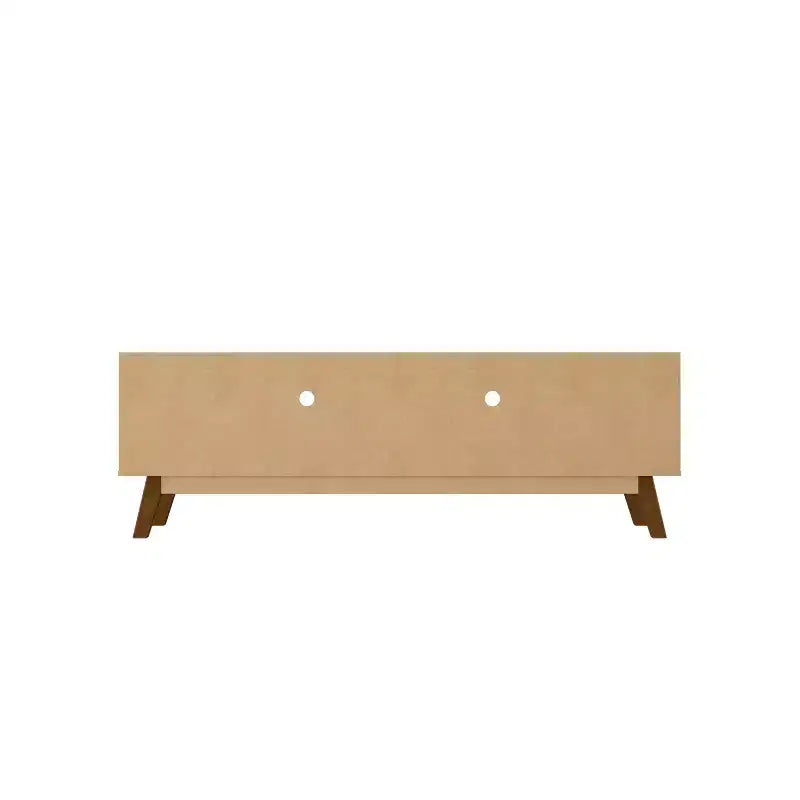 Meuble TV Moderne avec 4 Étagères pour Téléviseurs jusqu'à 70" Beige - Console Multimédia avec Rangement