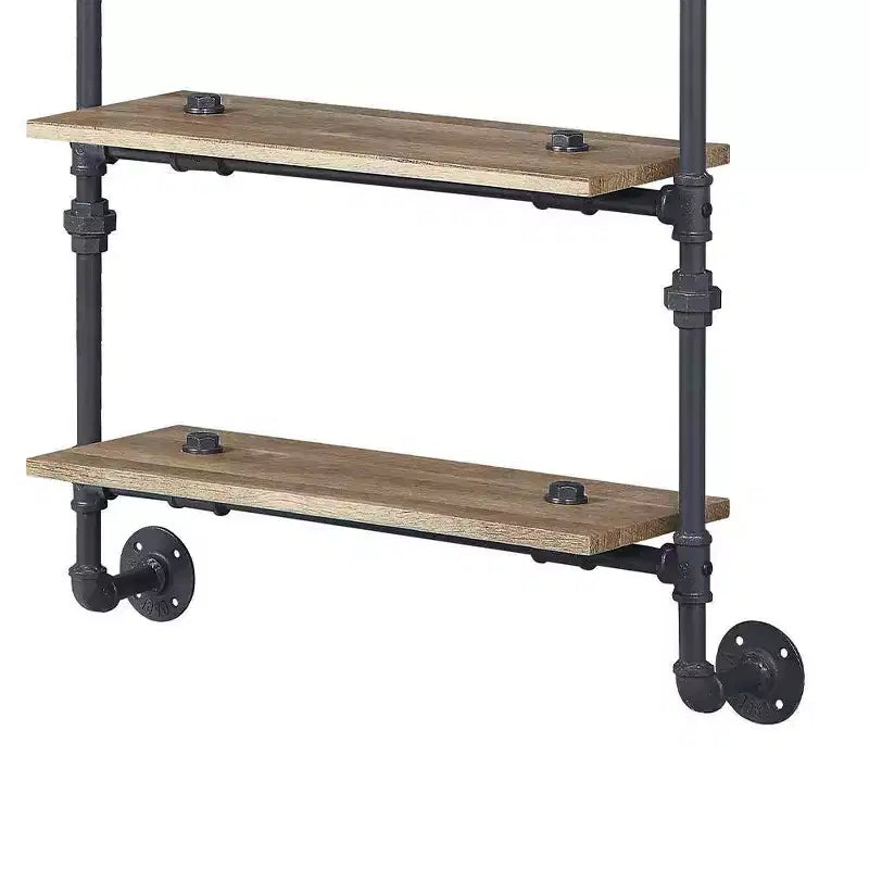 47" Brantley Decorative Bookshelf Oak and Sandy Black Finish - Acme Furniture