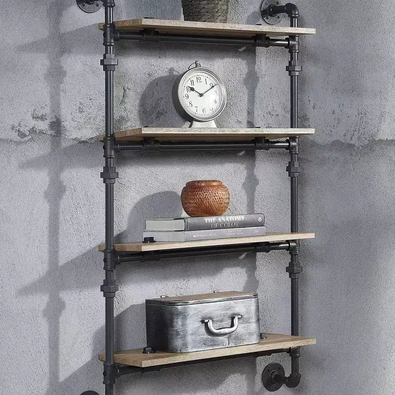 47" Brantley Decorative Bookshelf Oak and Sandy Black Finish - Acme Furniture