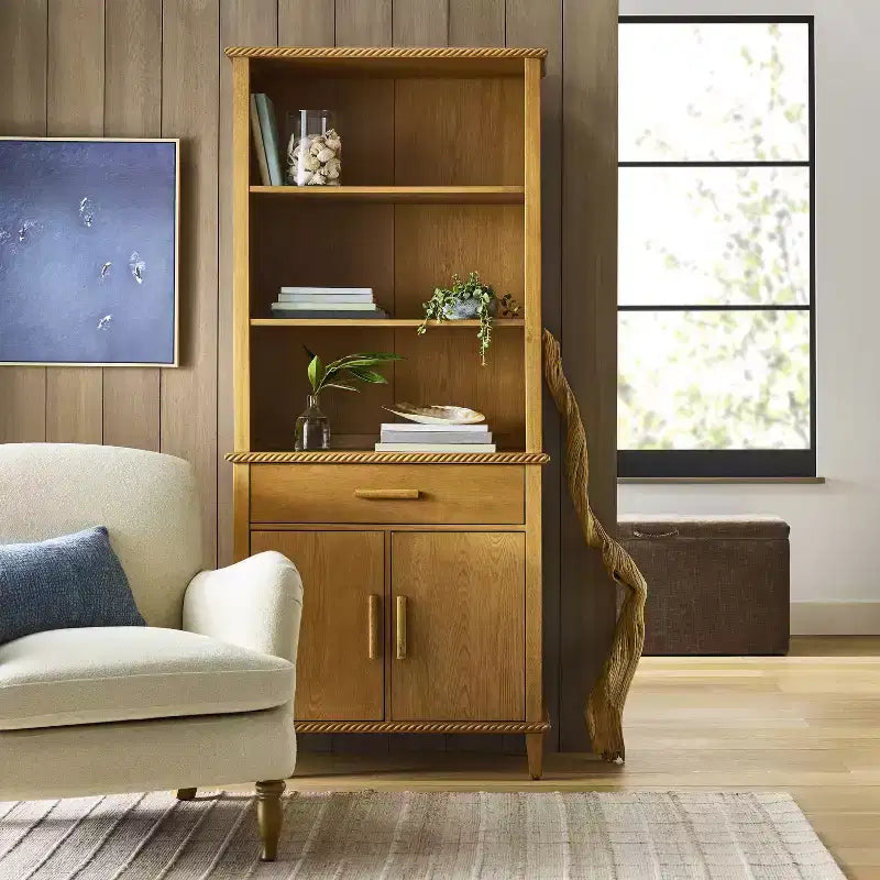 72" Azorella Bookshelf Oak Brown - Threshold™ designed with Studio McGee
