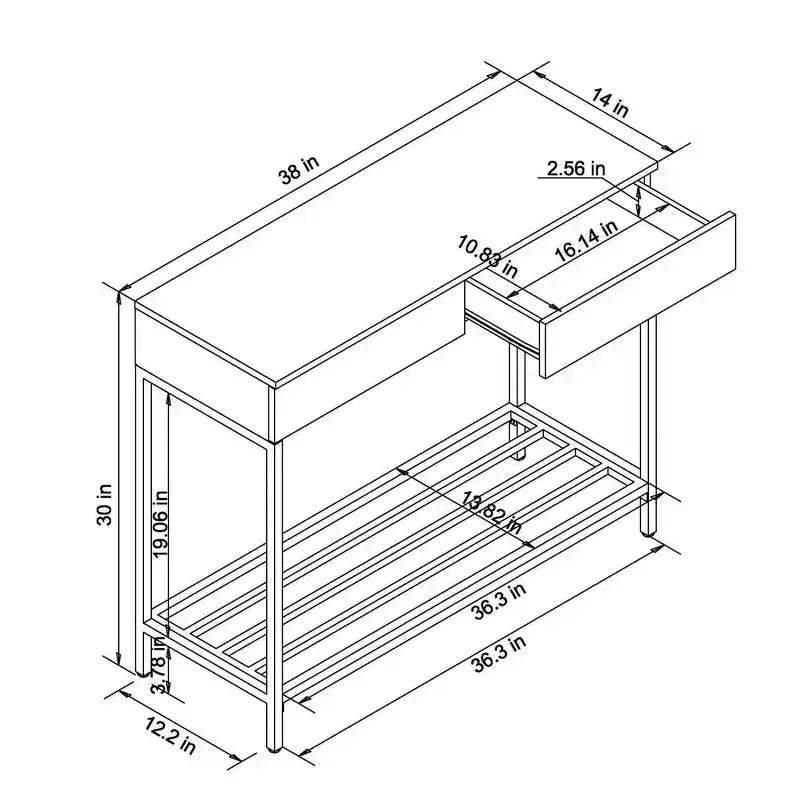 Loring Console Table White - Threshold™