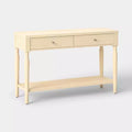 Turned Wood Console Table with Two Drawers Natural - Threshold™