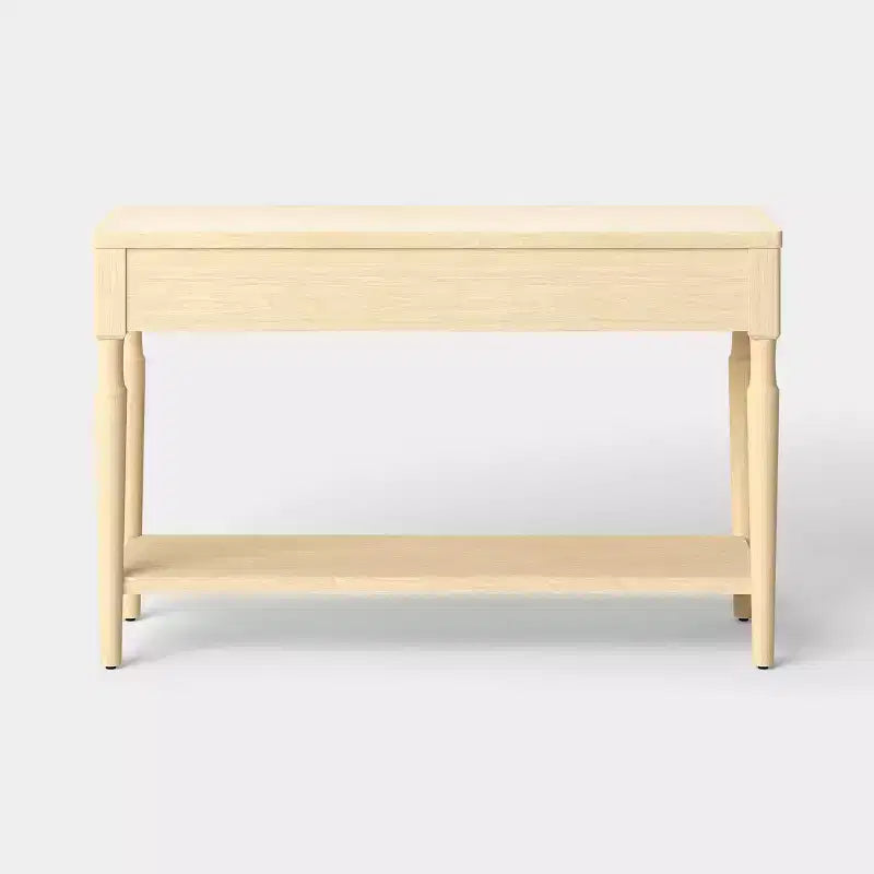 Turned Wood Console Table with Two Drawers Natural - Threshold™