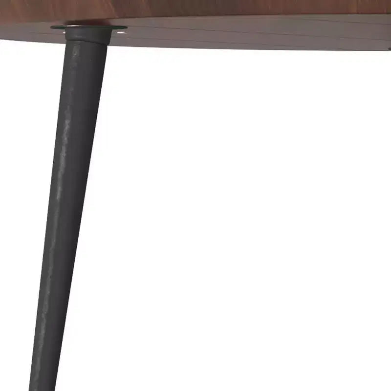 Joellla Coffee Table Cognac - WyndenHall: Solid Wood, Flared Metal Legs, Industrial Design, 16.9"H