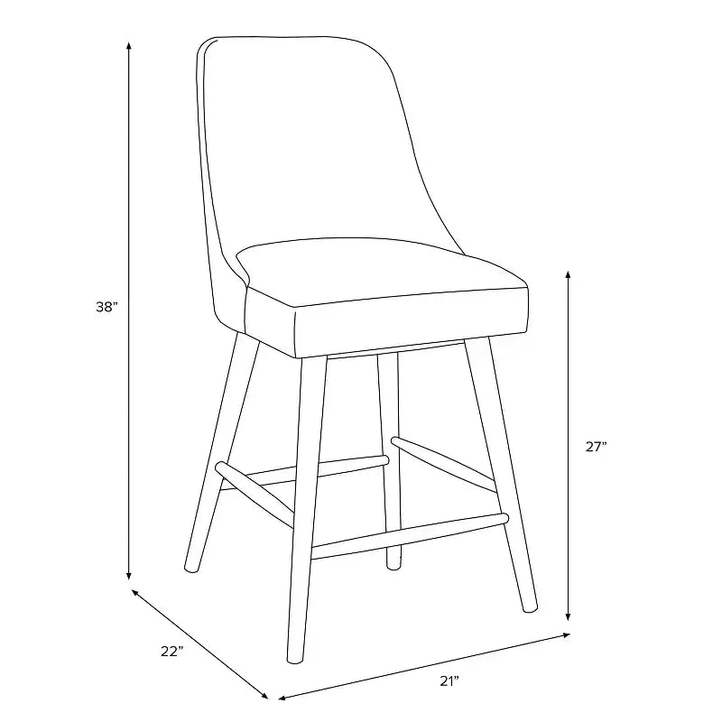 27 Geller Counter Height Barstool with Footrest Shiny Velvet - Threshold