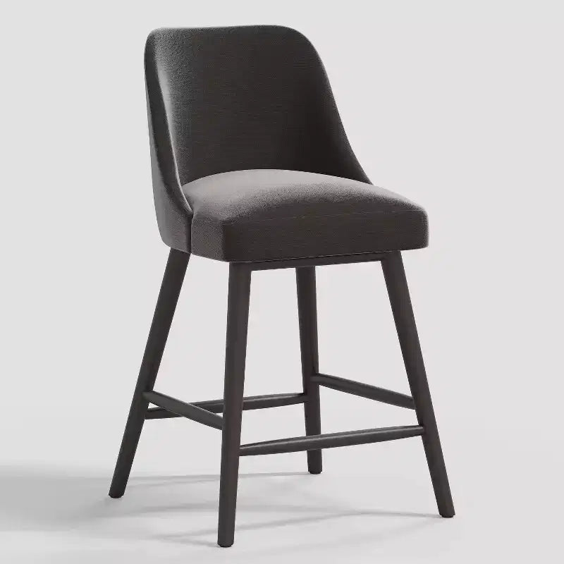 27 Geller Counter Height Barstool with Footrest Shiny Velvet - Threshold