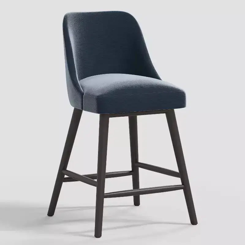27 Geller Counter Height Barstool with Footrest Shiny Velvet - Threshold