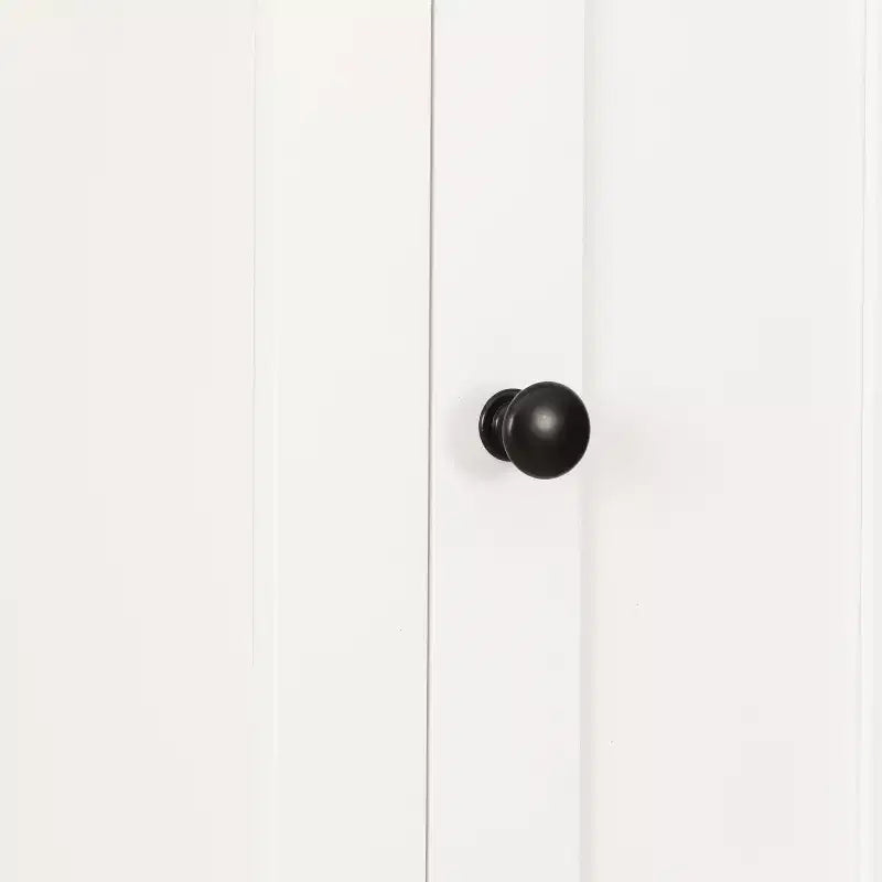 LuxenHome White MDF Wood 67-Inch Tall Tower Bathroom Linen Cabinet