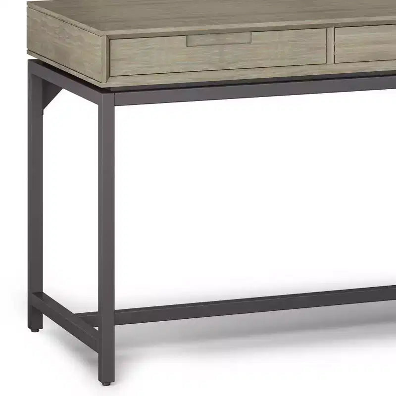 Devlin Mid-Century Solid Wood Writing Desk with Drawers - WyndenHall
