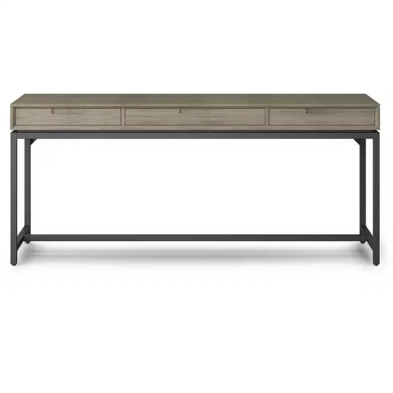 Devlin Mid-Century Solid Wood Writing Desk with Drawers - WyndenHall