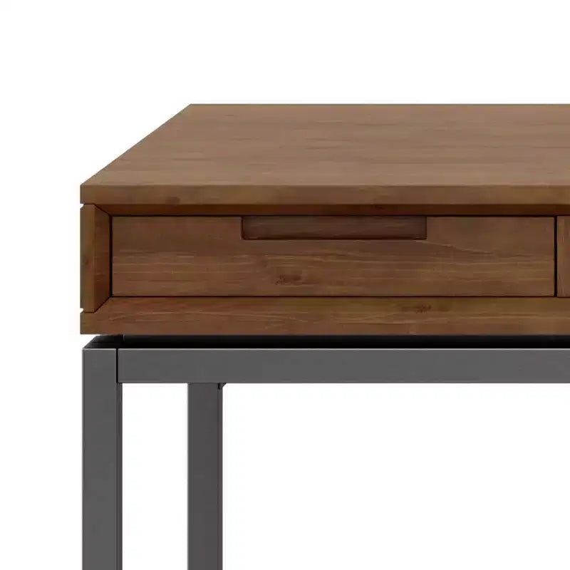 Devlin Mid-Century Solid Wood Writing Desk with Drawers - WyndenHall