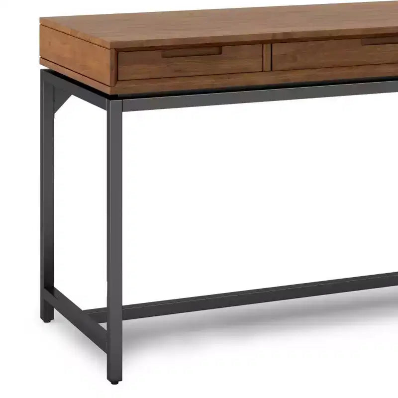 Devlin Mid-Century Solid Wood Writing Desk with Drawers - WyndenHall